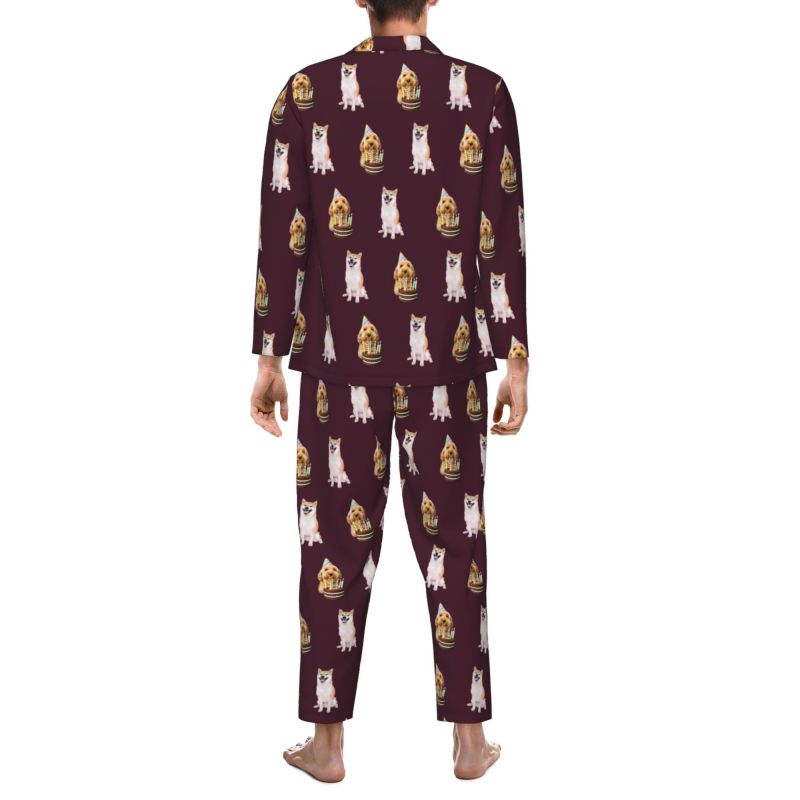 写真でつくるオリジナルパジャマセット 男性 カスタム長袖パジャマ