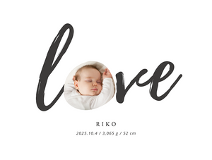 出産祝いに 写真と名前で作る大判ブランケット 女の子 男の子 赤ちゃん ベイビー★ 最高のギフト★ LOVE - 2 10/05