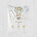 画像をギャラリービューアに読み込む, 出産祝いに名前入り大判ブランケット 女の子 男の子 赤ちゃん ベイビー★ 最高のギフト★キツネ  11/08
