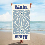 画像をギャラリービューアに読み込む, オリジナル名前入り速乾ビーチタオル· 洗顔タオル ♪ オーダーメイド - 花柄
