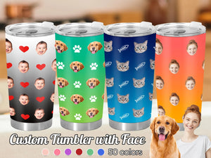 うちの子グッズ  ペット写真 ステンレスタンブラー 愛犬猫 オーダーメイド ステンレス製の名入れマグカップ  600ml/20oz