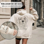 画像をギャラリービューアに読み込む, 愛犬・愛猫の写真＆名前入り｜線画風オリジナルTシャツ・トレーナー・パーカー
