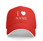 画像をギャラリービューアに読み込む, I LOVE ○○ 名前入り 野球帽♪ オリジナル名入れギフト
