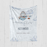 画像をギャラリービューアに読み込む, 出産祝いに名前入り大判ブランケット 女の子 男の子 赤ちゃん ベイビー★ 最高のギフト★飛行機 11/08
