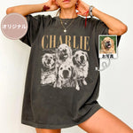画像をギャラリービューアに読み込む, 【名前入り】愛犬・愛猫のお顔プリントTシャツ｜ヴィンテージスタイル カスタムペットTシャツ｜プレゼントにも◎ 複数Style

