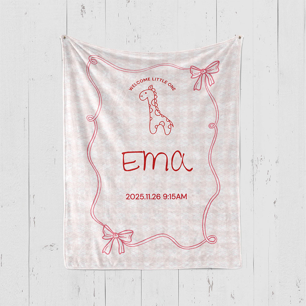 出産祝いに名前入り大判ブランケット 女の子 男の子 赤ちゃん ベイビー★ 最高のギフト★レトロスタイル  11/08