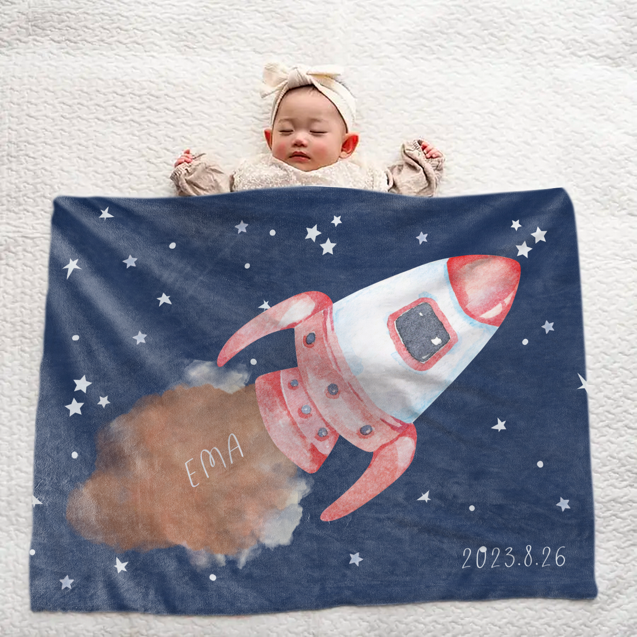 星空デザインのベビー毛布