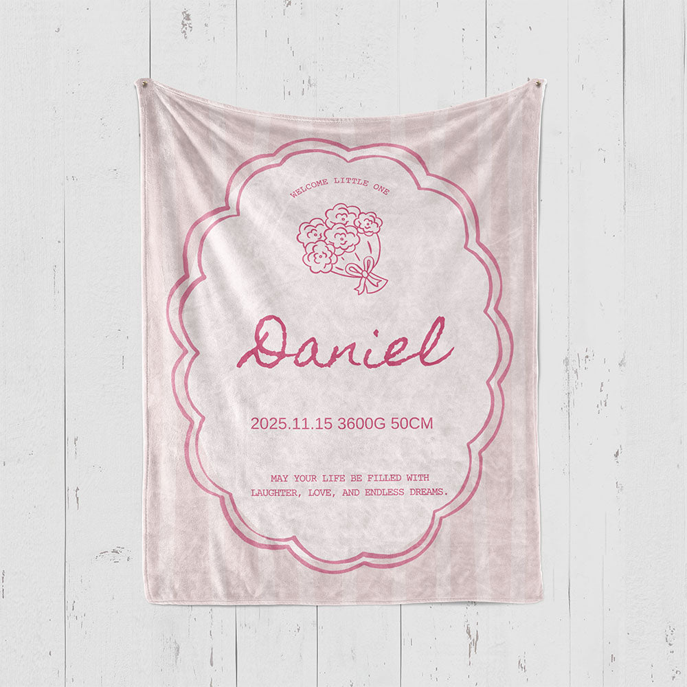 出産祝いに名前入り大判ブランケット 女の子 男の子 赤ちゃん ベイビー★ 最高のギフト★レトロスタイル 4 - 11/08