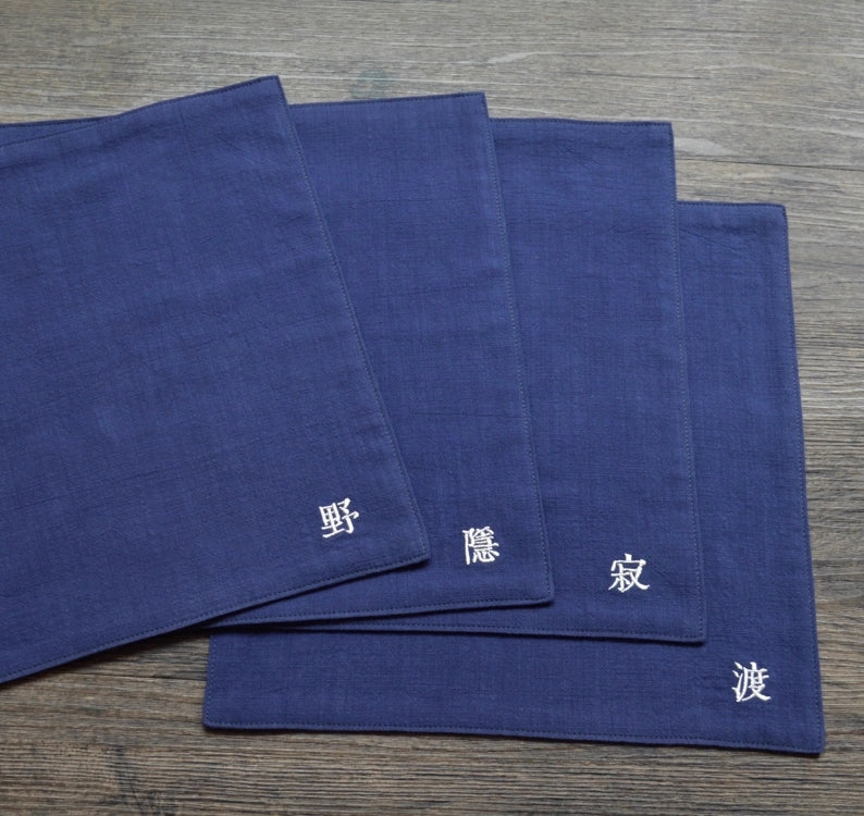 【名入れ 刺繍】わびさび 名入れ 刺繍ハンカチ ブランド ギフト プレゼント 誕生日 敬老の日 内祝い 就職祝い おしゃれ 人気