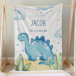 画像をギャラリービューアに読み込む, 出産祝いに名前入り大判ブランケット 女の子 男の子 赤ちゃん ベイビー★ 最高のギフト★恐竜 - 11/08
