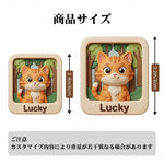 画像をギャラリービューアに読み込む, 【オーダーメイド】3D浮彫りペットメモリアルフレーム｜角丸スクエア×木製スタンド｜世界にひとつの永遠の贈りもの
