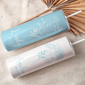 【オーダーメイド 】誕生花 × 名入れ ステンレスタンブラー 550ml/20oz