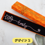 画像をギャラリービューアに読み込む, 【オーダーメイド】花柄 名入れワイヤーブックマーク 全15色 - 無料ギフトボックス
