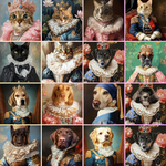 画像をギャラリービューアに読み込む, うちの子 ペットが西洋肖像画風になるペットキャンバスアート｜ギフト・記念日にも Cat 4
