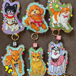 画像をギャラリービューアに読み込む, 【オーダーメイド】愛犬・愛猫の刺繍チャーム・キーホルダー｜バッグ・キーホルダー・車用
