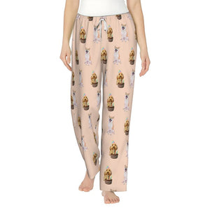ペット写真でつくるオリジナルパジャマパンツ - 女性 カスタムパジャマ- 21下地色