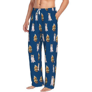 ペット写真でつくるオリジナルパジャマパンツ - 男性 カスタムパジャマ- 21下地色