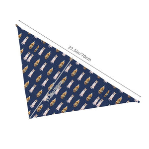 ペット写真でつくるオリジナルバンダナ 三角巾 - カスタムペットバンダナ スカーフ - 21下地色