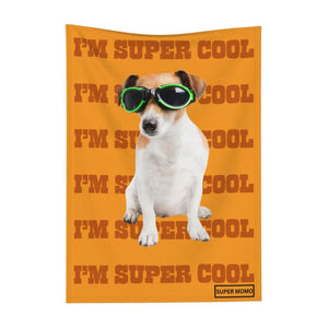 うちの子グッズ ブランケット ペット写真 膝掛け　ひざ掛け　愛犬猫 オーダーメイド - I AM SUPPER COOL