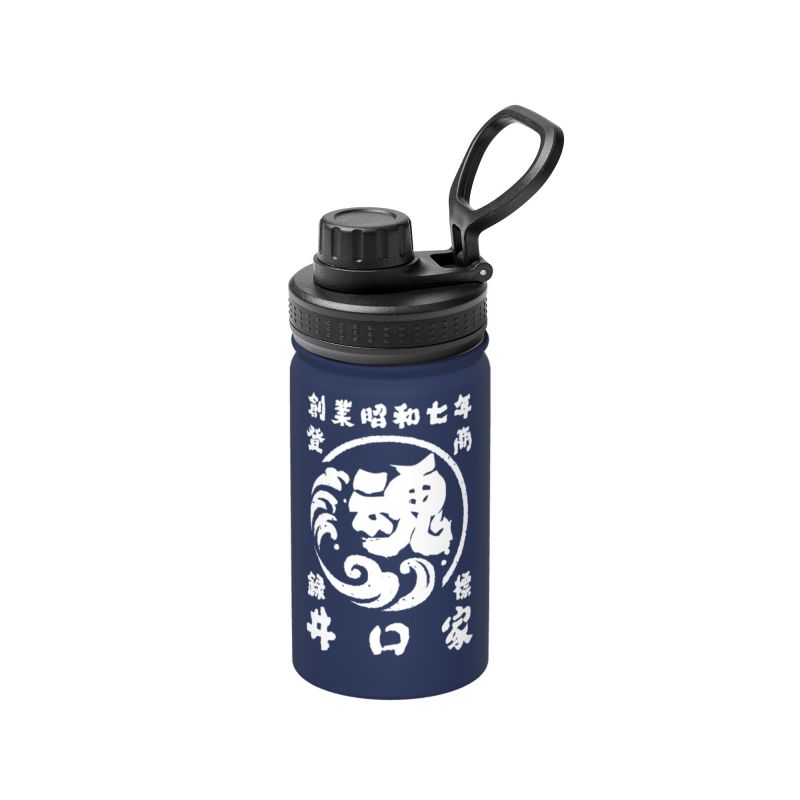 【オーダーメイド 】☆商店風☆ 名入れ 帆前掛け風 オリジナルデザイン 12oz 保温ボトル｜水筒 マグボトル オーダーメイド プレゼント