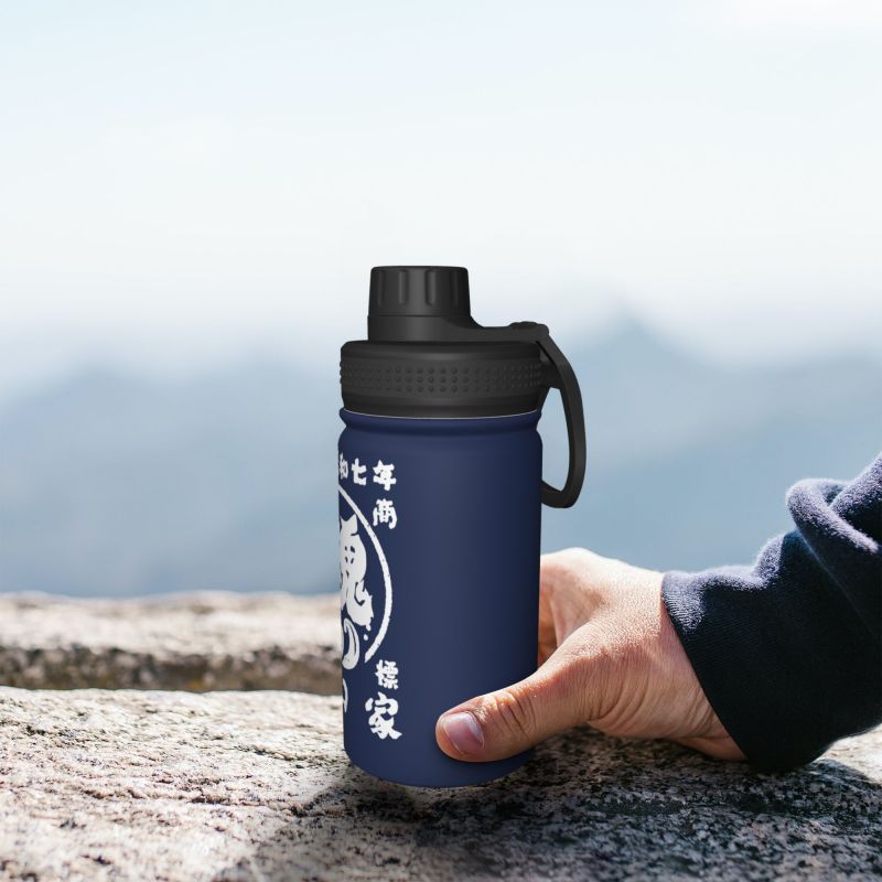 【オーダーメイド 】☆商店風☆ 名入れ 帆前掛け風 オリジナルデザイン 12oz 保温ボトル｜水筒 マグボトル オーダーメイド プレゼント
