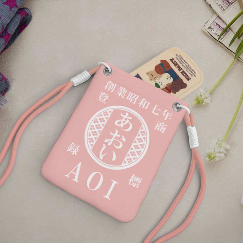 NEW【オーダーメイド】名前入り☆商店風☆名前入りショルダースマホポーチ ♪  斜め掛け ミニバッグ  ギフトにも最適