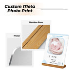 画像をギャラリービューアに読み込む, 【オーダーメイド】命名書 メタル ネームプレート 写真入り 名入れ オーダー 出産祝い・ベビー記念・ 内祝い ｜ シンプルデザイン 1
