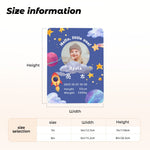 画像をギャラリービューアに読み込む, 【オーダーメイド】命名書 メタル ネームプレート 写真入り 名入れ オーダー 出産祝い・ベビー記念・ 内祝い ｜ 星 宇宙
