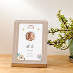 画像をギャラリービューアに読み込む, 【オーダーメイド】命名書 メタル ネームプレート 写真入り 名入れ オーダー 出産祝い・ベビー記念・ 内祝い ｜ シンプルデザイン 2
