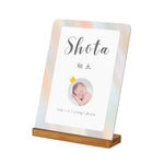 画像をギャラリービューアに読み込む, 【オーダーメイド】命名書 メタル ネームプレート 写真入り 名入れ オーダー 出産祝い・ベビー記念・ 内祝い ｜ シンプルデザイン 3
