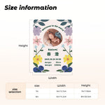 画像をギャラリービューアに読み込む, 【オーダーメイド】命名書 メタル ネームプレート 写真入り 名入れ オーダー 出産祝い・ベビー記念・ 内祝い ｜ フラワーデザイン
