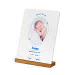 画像をギャラリービューアに読み込む, 【オーダーメイド】命名書 メタル ネームプレート 写真入り 名入れ オーダー 出産祝い・ベビー記念・ 内祝い ｜ シンプルデザイン 4
