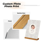 画像をギャラリービューアに読み込む, 【オーダーメイド】命名書 メタル ネームプレート 写真入り 名入れ オーダー 出産祝い・ベビー記念・ 内祝い ｜ フラワーデザイン 2
