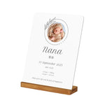 画像をギャラリービューアに読み込む, 【オーダーメイド】命名書 メタル ネームプレート 写真入り 名入れ オーダー 出産祝い・ベビー記念・ 内祝い ｜ シンプルデザイン 6
