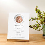 画像をギャラリービューアに読み込む, 【オーダーメイド】命名書 メタル ネームプレート 写真入り 名入れ オーダー 出産祝い・ベビー記念・ 内祝い ｜ シンプルデザイン 6
