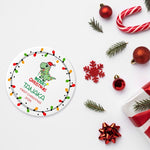 将图片加载到图库查看器，2025クリスマス限定！オーダーメイド クリスマスオーナメント｜名前入り・陶器製｜面白い恐竜
