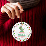 将图片加载到图库查看器，2025クリスマス限定！オーダーメイド クリスマスオーナメント｜名前入り・陶器製｜面白い恐竜
