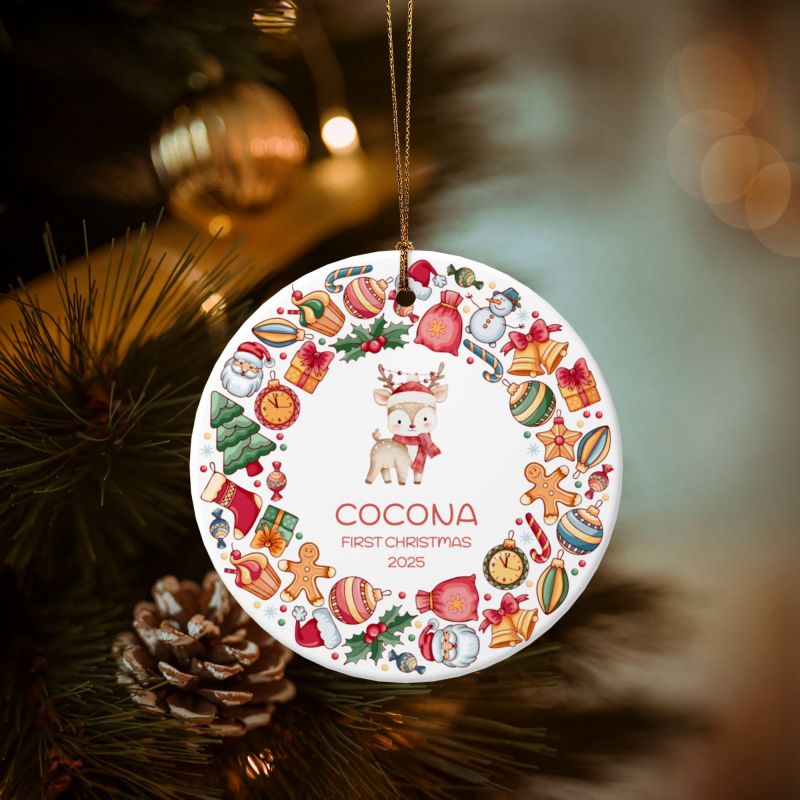 2025クリスマス限定！オーダーメイド クリスマスオーナメント｜名前入り・選べるデザイン・陶器製