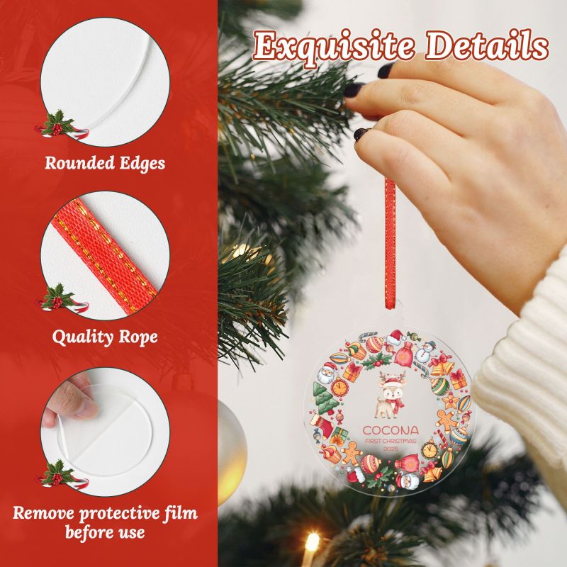 2025クリスマス限定！オーダーメイド クリスマスオーナメント｜名前入り・選べるデザイン・陶器製