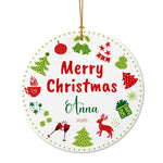 将图片加载到图库查看器，2025クリスマス限定！オーダーメイド クリスマスオーナメント｜名前入り・陶器製｜MERRY CHRISTMAS
