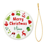 将图片加载到图库查看器，2025クリスマス限定！オーダーメイド クリスマスオーナメント｜名前入り・陶器製｜MERRY CHRISTMAS
