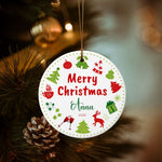 将图片加载到图库查看器，2025クリスマス限定！オーダーメイド クリスマスオーナメント｜名前入り・陶器製｜MERRY CHRISTMAS
