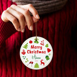 将图片加载到图库查看器，2025クリスマス限定！オーダーメイド クリスマスオーナメント｜名前入り・陶器製｜MERRY CHRISTMAS
