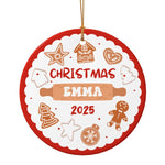 将图片加载到图库查看器，2025クリスマス限定！オーダーメイド クリスマスオーナメント｜名前入り・陶器製｜ジンジャーブレッド 2
