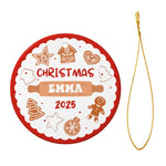 将图片加载到图库查看器，2025クリスマス限定！オーダーメイド クリスマスオーナメント｜名前入り・陶器製｜ジンジャーブレッド 2
