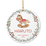 将图片加载到图库查看器，2025クリスマス限定！オーダーメイド クリスマスオーナメント｜名前入り・選べるデザイン・陶器製｜グリーンリース
