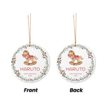 将图片加载到图库查看器，2025クリスマス限定！オーダーメイド クリスマスオーナメント｜名前入り・選べるデザイン・陶器製｜グリーンリース
