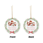 将图片加载到图库查看器，2025クリスマス限定！オーダーメイド クリスマスオーナメント｜名前入り・選べるデザイン・陶器製｜グリーンリース 3
