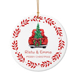 将图片加载到图库查看器，2025クリスマス限定！オーダーメイド クリスマスオーナメント｜名前入り・選べるデザイン・陶器製｜レッドリース
