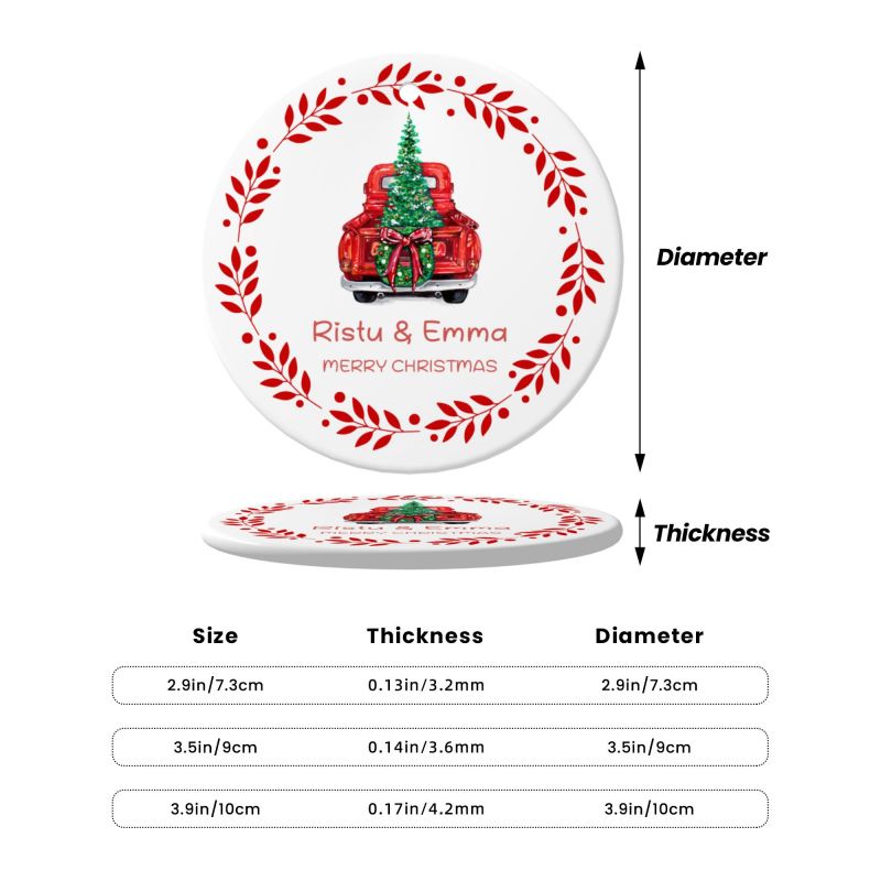 2025クリスマス限定！オーダーメイド クリスマスオーナメント｜名前入り・選べるデザイン・陶器製｜レッドリース